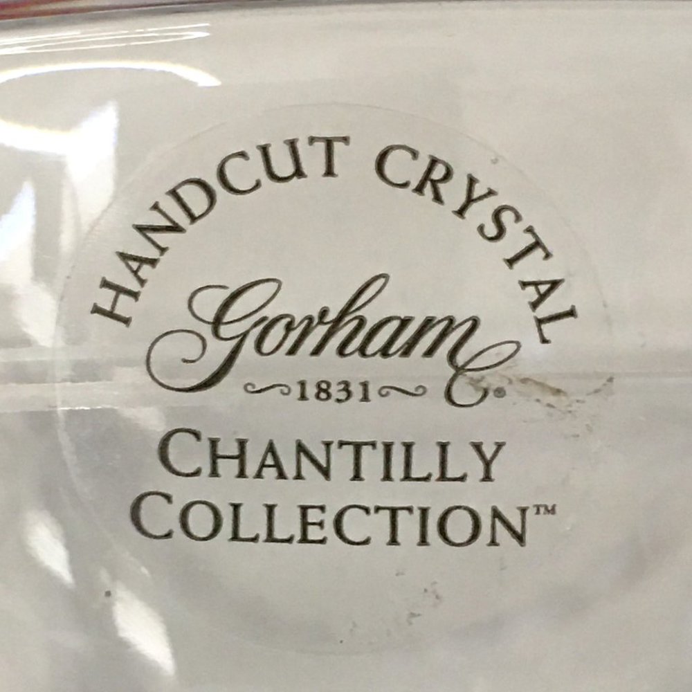 💎 Vintage 2000-2004 💎 GORHAM CRYSTAL "Chantilly Collection" 6 Inch Round… - Picture 3 of 10